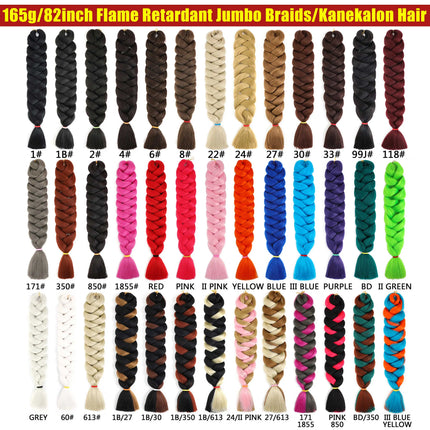82 Inch XP Crochet Jumbo Braiding Hair Long Kanekalon Synthetic Braids Crochet Hair Extensions Pre Stretched  For Black Women