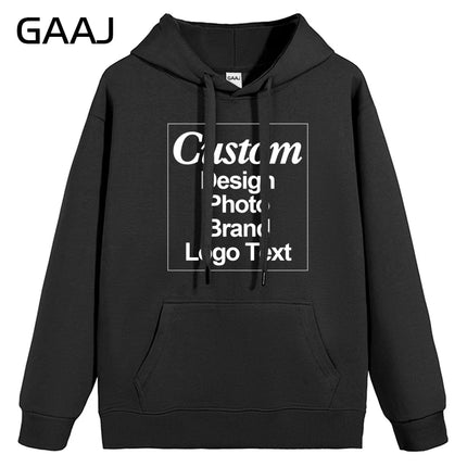 High Quality Custom Hoodie Cotton Sweatshirt Print Embroidery Brand Logo Text Photo Design Men Women Famliy Team Clothing 300g