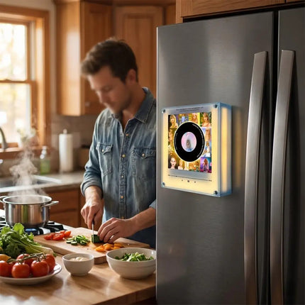 Mini NFC Music Player Disc Frame Acrylic Rotating Atmosphere Night Light Album Magnet