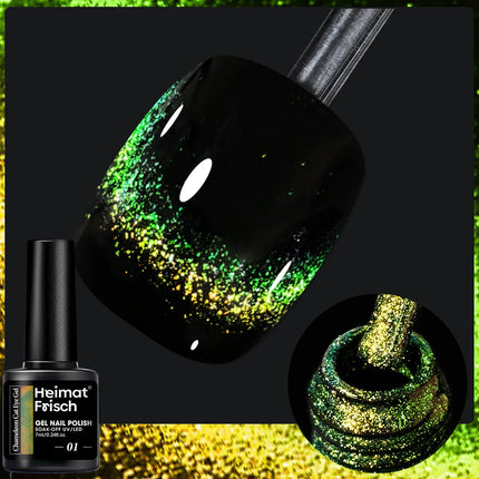 7ML Holographic Glitter Cat Eye Easter Gel Polish, Magic Spell Soak-off LED Gel Nail Polish