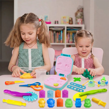 Kids Color Clay Dough Tool Set Animal Mold Play Dough Accessories DIY Plasticine Cutter Roller Press Educational Children Toys
