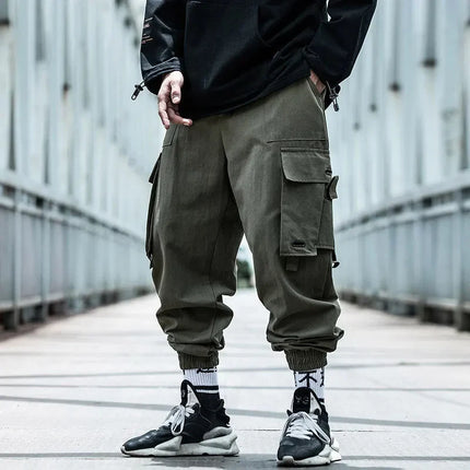 Harajuku Casual Pants Mens Multi-pocket Cargo Pants Joggers Sweatpants Fashion Men Streetwear Male Trend Hip-Hop Loose Trousers