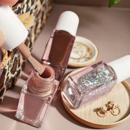 V14 Chocolate Mousse 3-Bottle Set - Quick Dry Long-lasting Peelable Water-based Nail Polish Triple Color Nail Polish