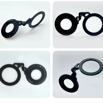 Aluminum alloy Magnetic Ring Phone Holder Ultra-thin strong magnetic N52 portable adjustable double-sided magnetic Phone Holder