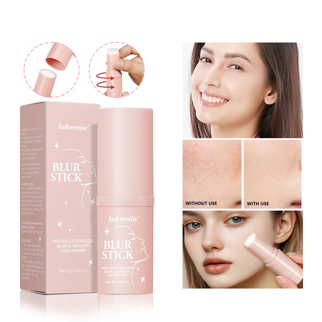 Blur Stick Like Baby Skin Instant Pore Eraser Primer Makeup Long-Lasting Oil Control Moisturizing Matte Finish Blur Pores Makeup