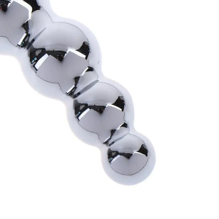 New Metal Curved Anus Butt Plug 4 Beads Stimulating Anal Plugs Sex Prostate Massage Analplug Buttplug Butplug With Jewelry Base