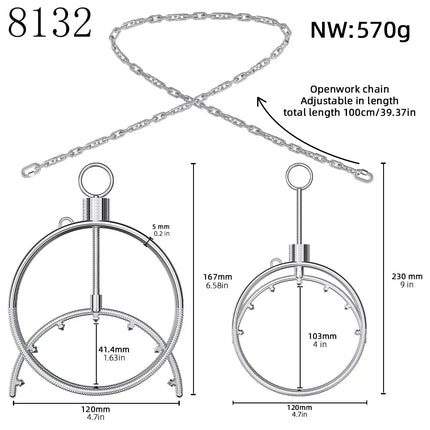 QKKQ Wearable Stainless Steel Breast Bondage Sexy Tools Chest Stimulate Nipples Massager BDSM Sex Toys Couple Erotic Accessories