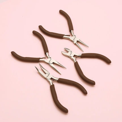 Mini Precision Pliers for Jewelry Making & Watch Repair - Ultra Fine Tip Craft Pliers with Spring Handle Ideal for Detailed DIY