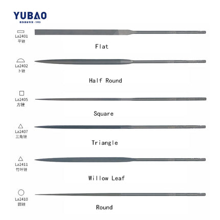 Swiss Vallorbe Steel File Flat Triangle Barrel Diamond Fine File Gold and Silver Jewelry Grinding, Shaping and Polishing Tool