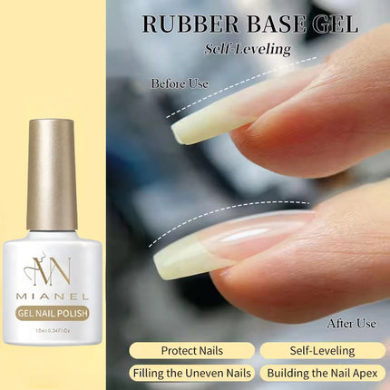 MIANEL 10ml Clear Building Nail Gel Nail Polish For Strengthener Gel Extension Gel Base Coat Soak Off UV LED Gel Nails