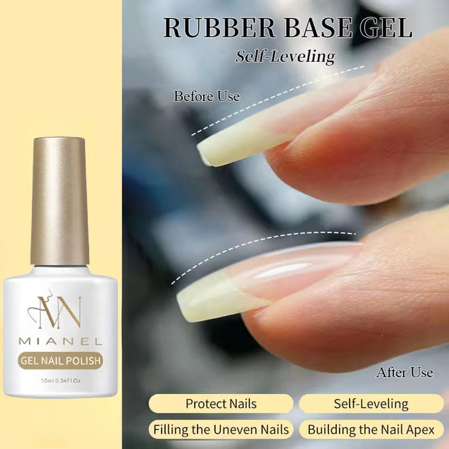MIANEL 10ml Clear Building Nail Gel Nail Polish For Strengthener Gel Extension Gel Base Coat Soak Off UV LED Gel Nails