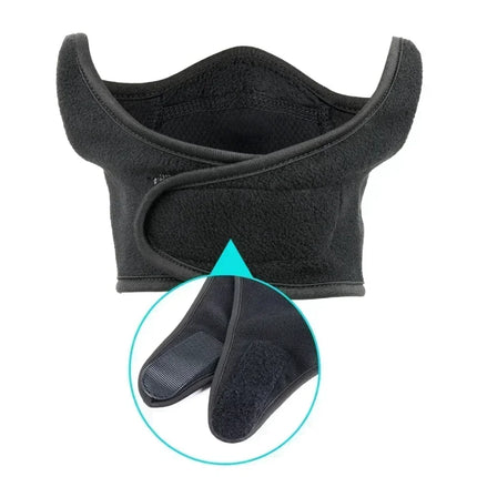 Fashion Winter Thermal Balaclava Full Face Mask Skiing Hat Bandana Hat Windproof Snowboard Scarves Women's Men Helmet Cap Black