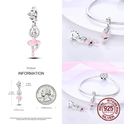 925 sterling silver boys and girls lovers pendant charms Fit 4MM hole diameter bracelet charm beads necklace Diy female jewelry