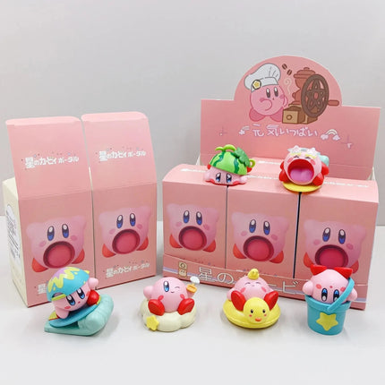 Q-version Anime Star Kirby Blind Box Handmade Beach Party Summer Surfing Tide Play Toy Baking Decoration Ornament Gift