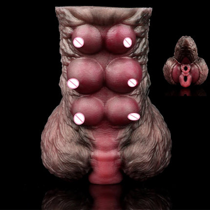 LUUK Daul Channel Lifelike Dog Butt Male Masturbator Silicone Pocket Pussy Onahole Stroker Penis Exercise Adult Sex toy for Men