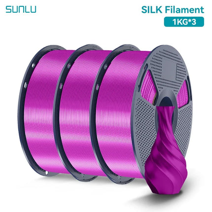 SUNLU 3KG 3D Printer Shiny Silk PLA Filament 1.75mm 1000g 3D Printer Neatly Wound 3D Filament for 3D Printer& 3D Pen
