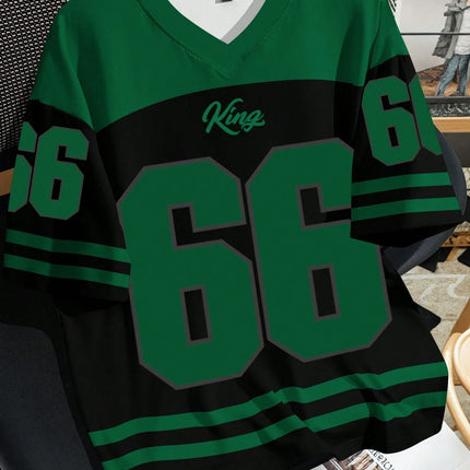2025 V-neck jersey T-shirt short sleeved retro sports style men's sports V-neck T-shirt quick drying comfortable breathable
