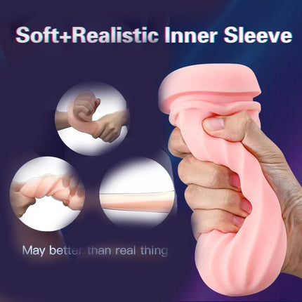 Male automatic interactive pronunciation airplane cup pussy vagina oral sucking masturbator vibrator adults sex toys for men 18+
