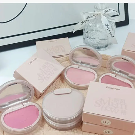 1PC Blush Makeup Palette Cute 7 Color Mineral Powder Blue Pink Rouge Long Lasting Natural Cheek Tint Waterproof Blusher Cosmetic
