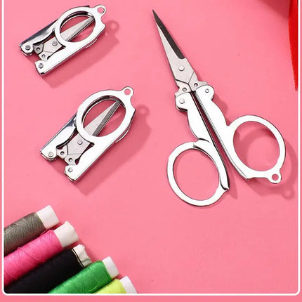 Folding Scissors Pocket Travel Small Crafts Sharp Blade Emergency Mini Foldable Travel Embroidery Scissor Thread Tailor Scissors