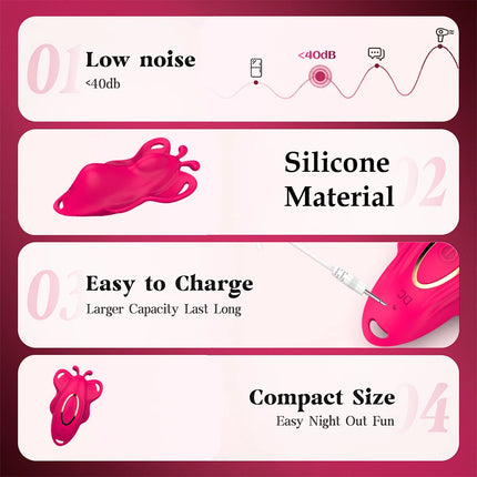 APP Remote Control Thong Panty Wearable Vibrator Clitoris Stimulator 9 Vibrations Discreet Butterfly Vibrators Sex Toy for Women