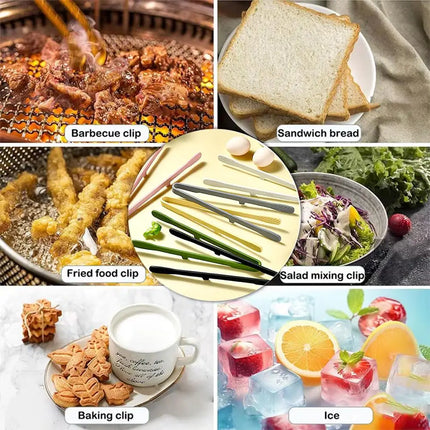 Silicone Food Toast Tongs Trivet Tongs Non-slip Heat Resistant BBQ Salad Cooking Serving Clamp Steak Pasta Clip For Kitchen 2026