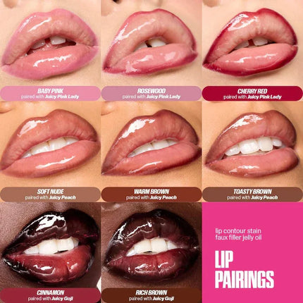 8Color Lip Liner Pen Set Long-Lasting Waterproof Sweatproof Easy Coloring Non-fading Color Rendering Lip Gloss Set Beauty Makeup