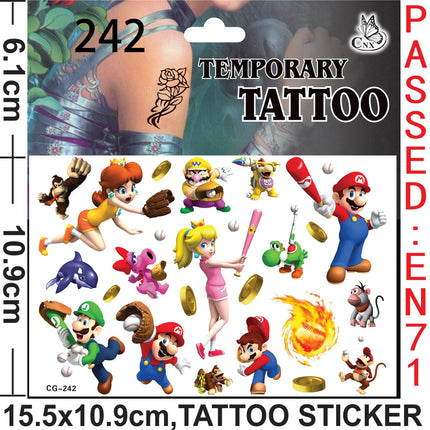 Super Mario Theme Birthday Party Supplies - Favors Gifts Stamps Bracelets Stickers Gift Bag Pinata Fillers Christmas Decoration