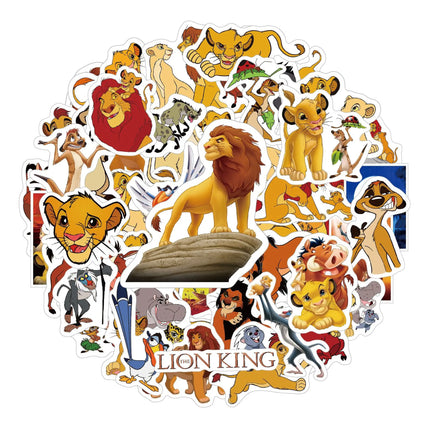 Cute lion Party Stickers Cartoon King Graffiti Decals for Kids Laptop Luggage Scrapbook Waterproof PVC Sticker
