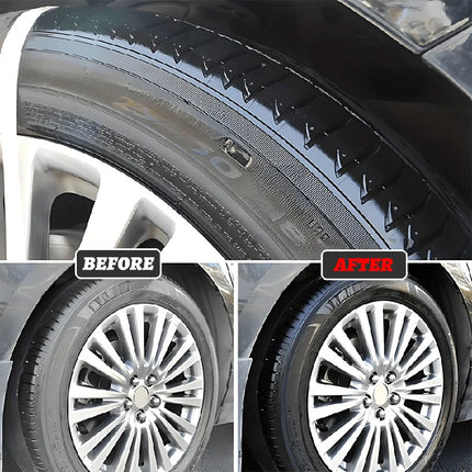 Car Tire Repair Kit & Panel Renewal Wax Coating Agent Car Plastic Back To Black Shine Gloss Long-Lasting Tire Polish Wax