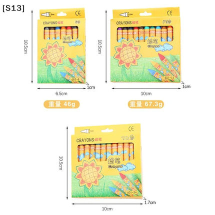 Sunflower 8 /12 /24 Colors Crayons Kids Colored Crayons School Supplies Prizes And Gifts[Q]Q@