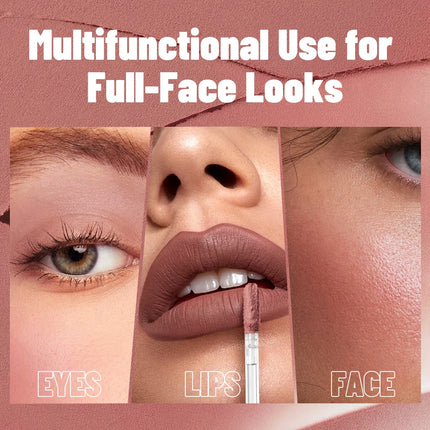 1pc Matte Nude Lipstick Smooth Texture Long-Lasting Water Resistance No Fading Ideal Christmas Gift Makeup for Women