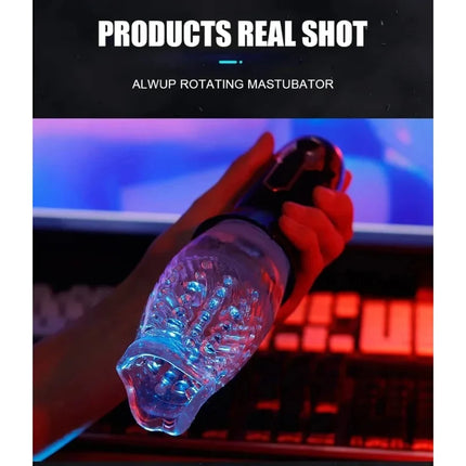 Automatic Male Masturbator Cup Rotation Silicone Vagina Vibrator Masturbation Erotic Sex Toy for Men Mastubator Blowjobs Machine