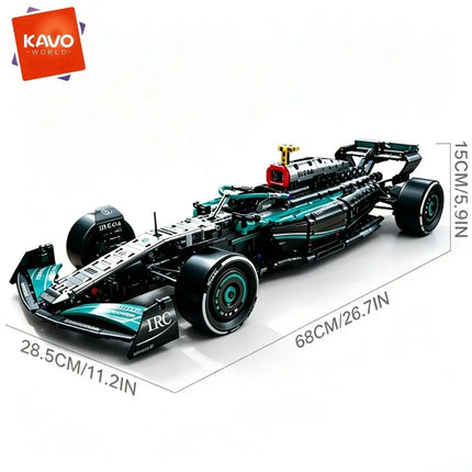 KAVOWORLD DIY Technical Champions Drift Racing Car Brick Model 1:8  Building Blocks Sports Car Puzzle Toys For Home Display Desktop Decor Interlocking Steering Mechanism Realistic Rear Wing Structure Birthday Christmas New Ye
