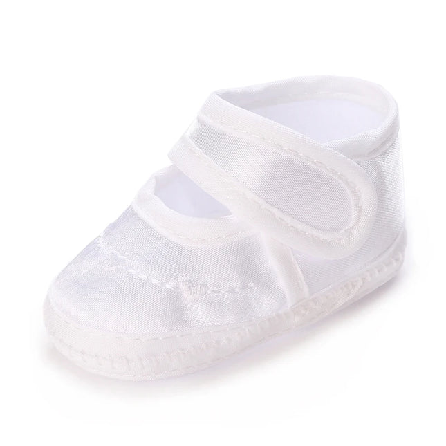 Multiple Options Newborn Baby First Baptist Shoe: Newborn Boy and Girl White Baptist Shoes Soft Sole Walking Shoes Size-9CM-10CM