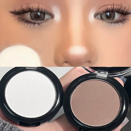 Matte Highlighter Contouring Palette Brighten Nose Shadow Face Contour Powder Monochrome White Bronzer Highlighter Makeup Plate