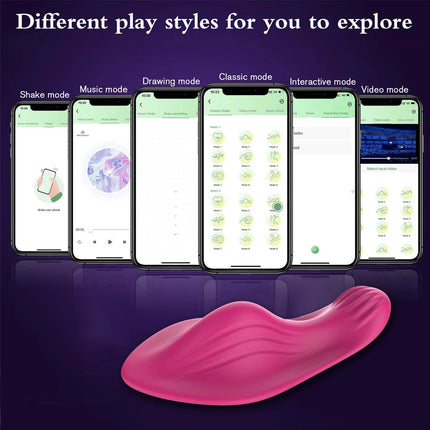 APP Control G Spot Wearable Panty Vibrators Silicone Clitoral Vagina Stimulator Adult Sex Toys with 9 Vibrating Modes for Women