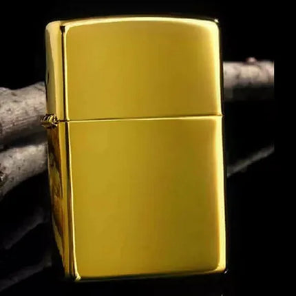 Zorro brass kerosene windproof lighter with personalized creativity, ultra-thin square angle smooth kerosene machine