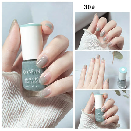 40 Colors Nail Polish Quick Dry No-bake Lasting Water-based Tearable Manicure Not Easy To Fade Semi-permanent Varnish Nail Art