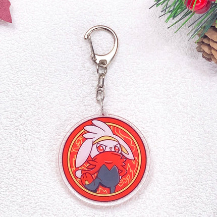 Pokémon Pikachu Gengar Bulbasaur Squirtle Car Keychain Accessories Acrylic Charms Pendant For Bag Key Holder Backpack Decoration