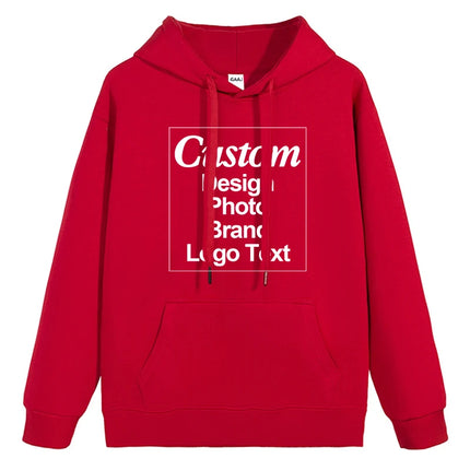 High Quality Custom Hoodie Cotton Sweatshirt Print Embroidery Brand Logo Text Photo Design Men Women Famliy Team Clothing 300g
