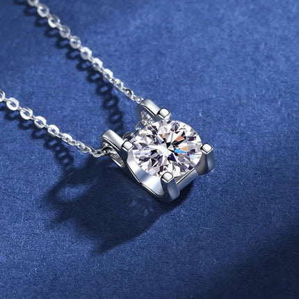 Classic 4 Prong Moissanite Pendant for Couple Men Women Wedding Jewelry Necklace D Color Lab Diamond Luxury Fine Jewelry
