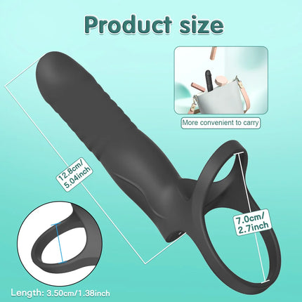 Double Penetration Anal Plug Vibrator For Men Dildo Butt Plug Strap On Penis Massage Vagina Plugs Adult Sex Toys For Men 18+