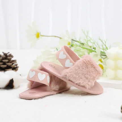 Baby girl winter breathable front shoes cute plush toddler shoes baby shoes