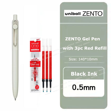 uniball ZENTO Standard 0.38/0.5mm Gel Pens,Water-Based Smooth Writing Roller Ball Pens Fit for a variety of occasions Stationery