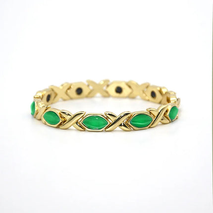 Wu's 2022 Hot Selling New Products Plated 18K Gold Opal Bracelet Magnet Bracelet for Women Energy Magnetic Bracelet