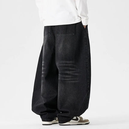 Streetwear Men Wide Leg Denim Pants Harajuku Baggy Jeans Male Casual Oversized Jean Trousers Men Fashion Large Size 5XL