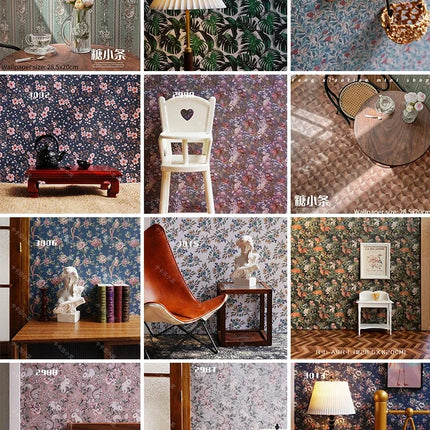 Doll House Wallpaper Background Board Sticker Photo Scenery Wallpaper Miniature Rement Doll Accessories Colorful Wallpaper