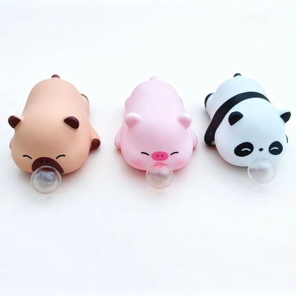 Cute Animal Bubble Squeeze Toys, Panda & Pig Slow Rebound Squishies Office Gags and Stress Relief Viral Desk Gadgets for Pranks