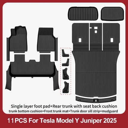 Floor Mats For 2025-2026 Tesla Model Y Juniper Premium/Performance TPE Floor Liner& Accessories Full-Door Sill Protective Cover